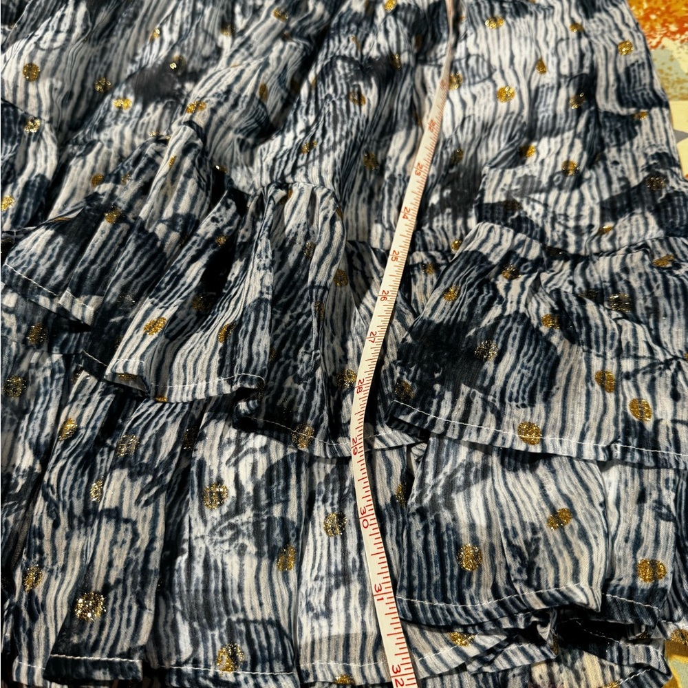 Aqua Blue Floral Ruffle V-Neck Mini Dress - Picture 5 of 5